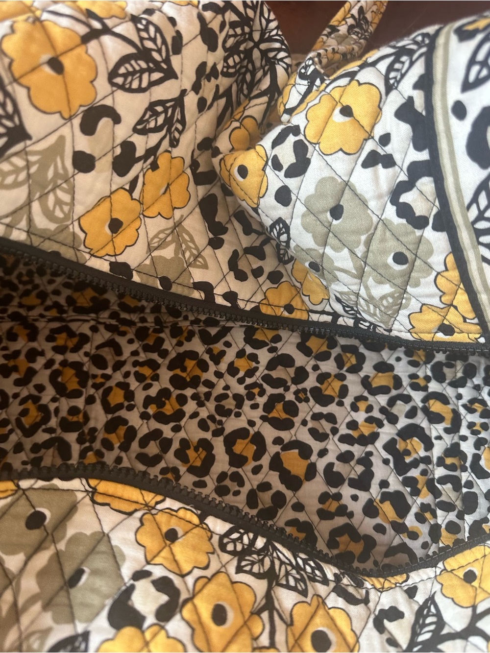 Vera Bradley Quilted Floral Weekender Bag - Yellow Floral - Picture 7 of 9
